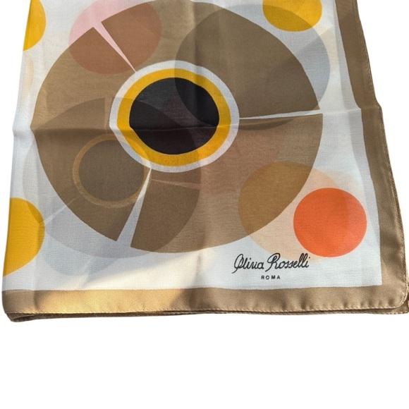 Italian OLIVIA ROSSELLI Geometric Scarf - Picture 3 of 6